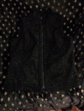 Charter Club Black Quilted Vest With Soft Outside Material